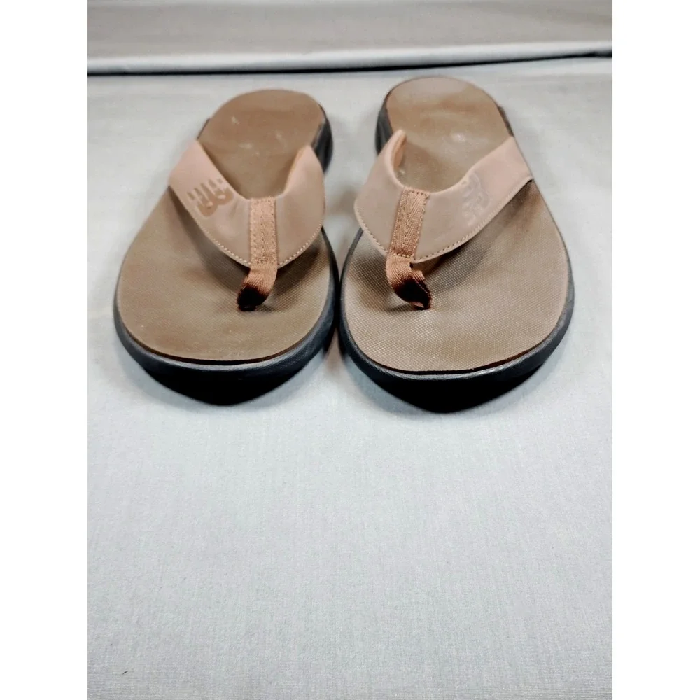 New Balance 340 V1 Men 12 Brown Black SMT340B1 Slide Sandals Comfort Flip Flops